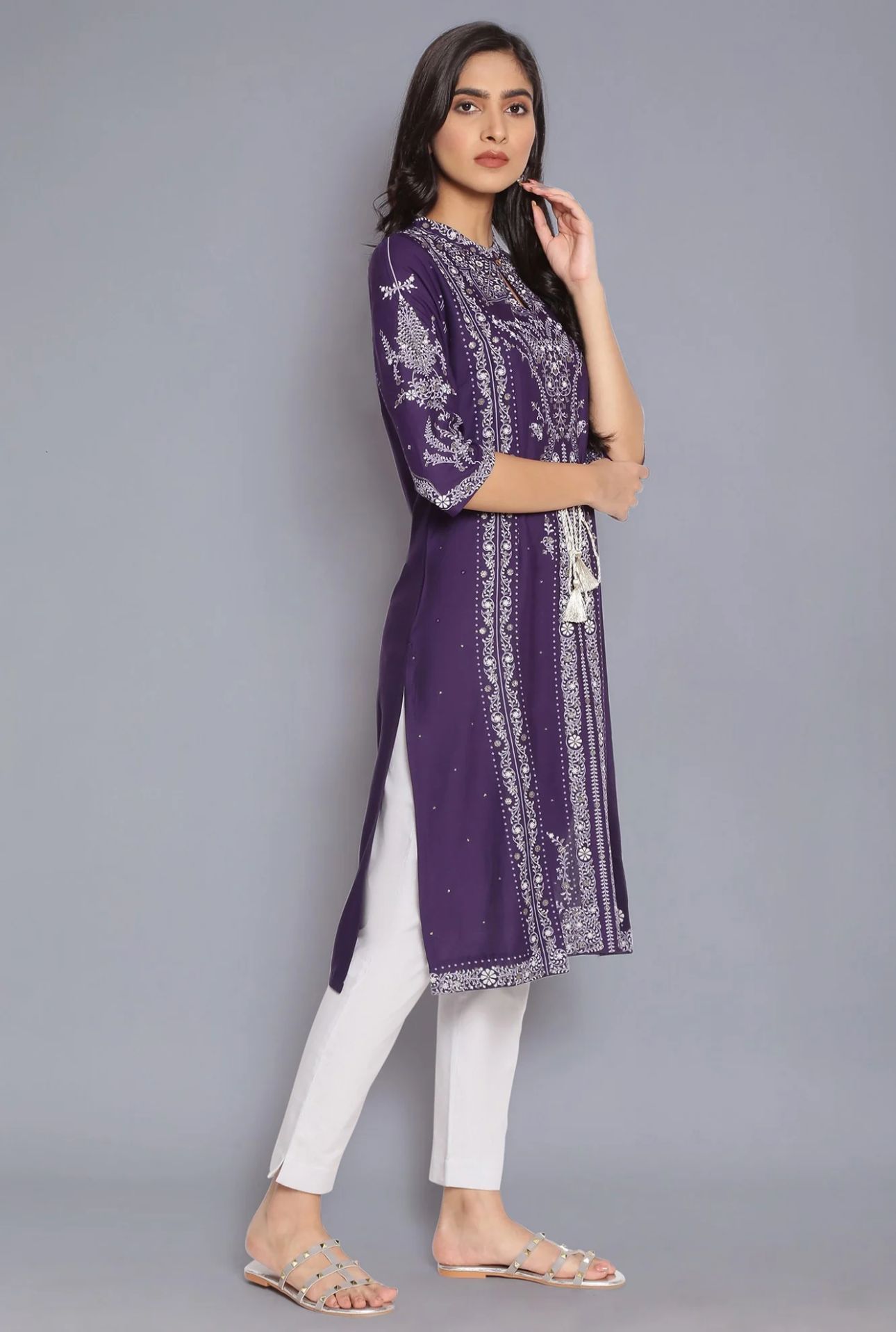 Deep Purple Printed kurta in Munich