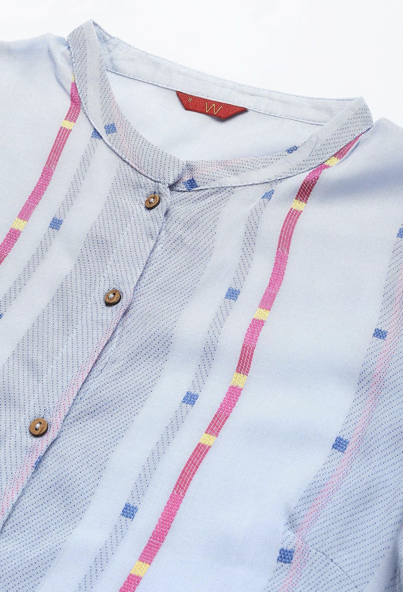 Light Blue Shirt kurta With Front Placket in Germany