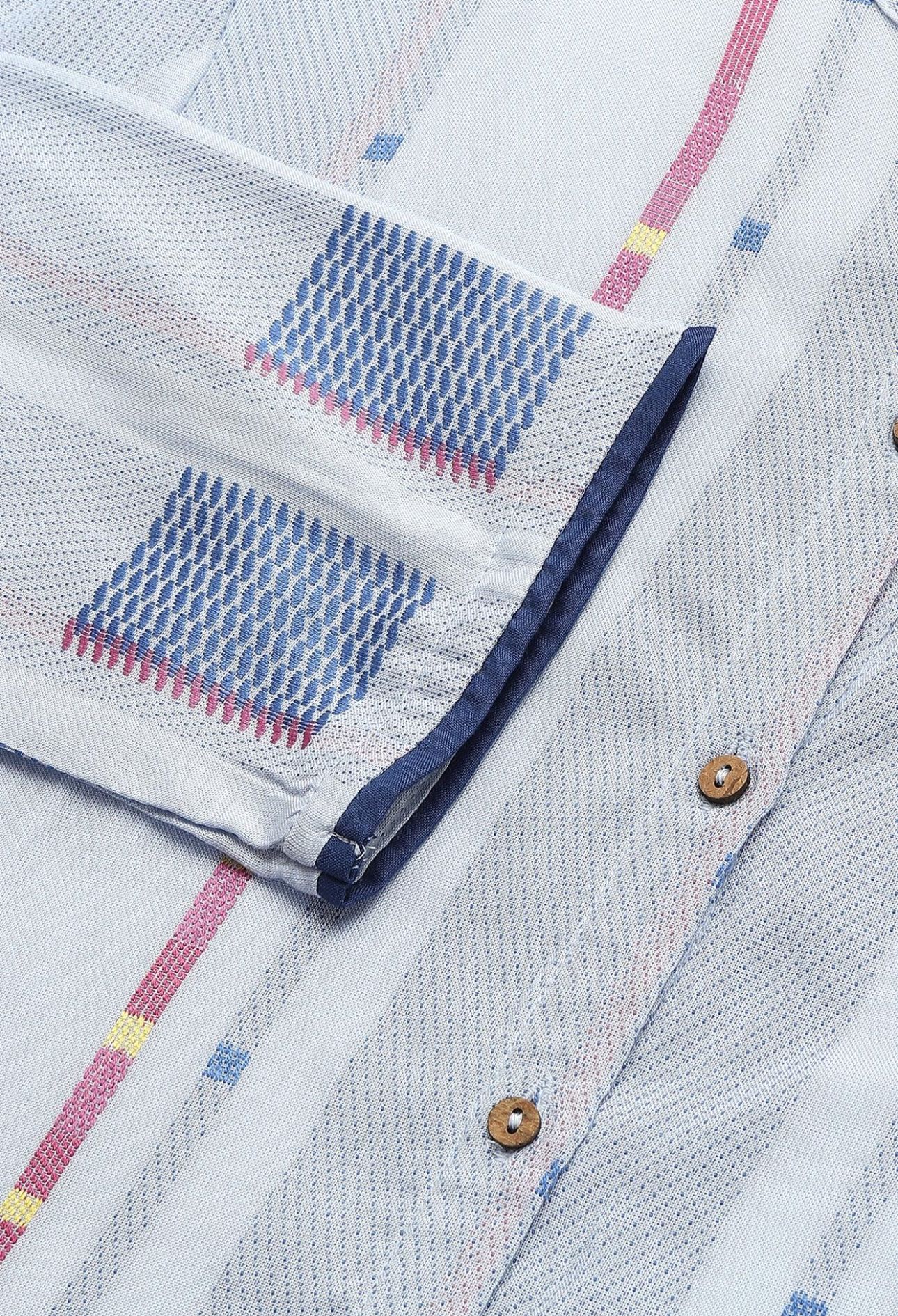 Light Blue Shirt kurta With Front Placket in Germany