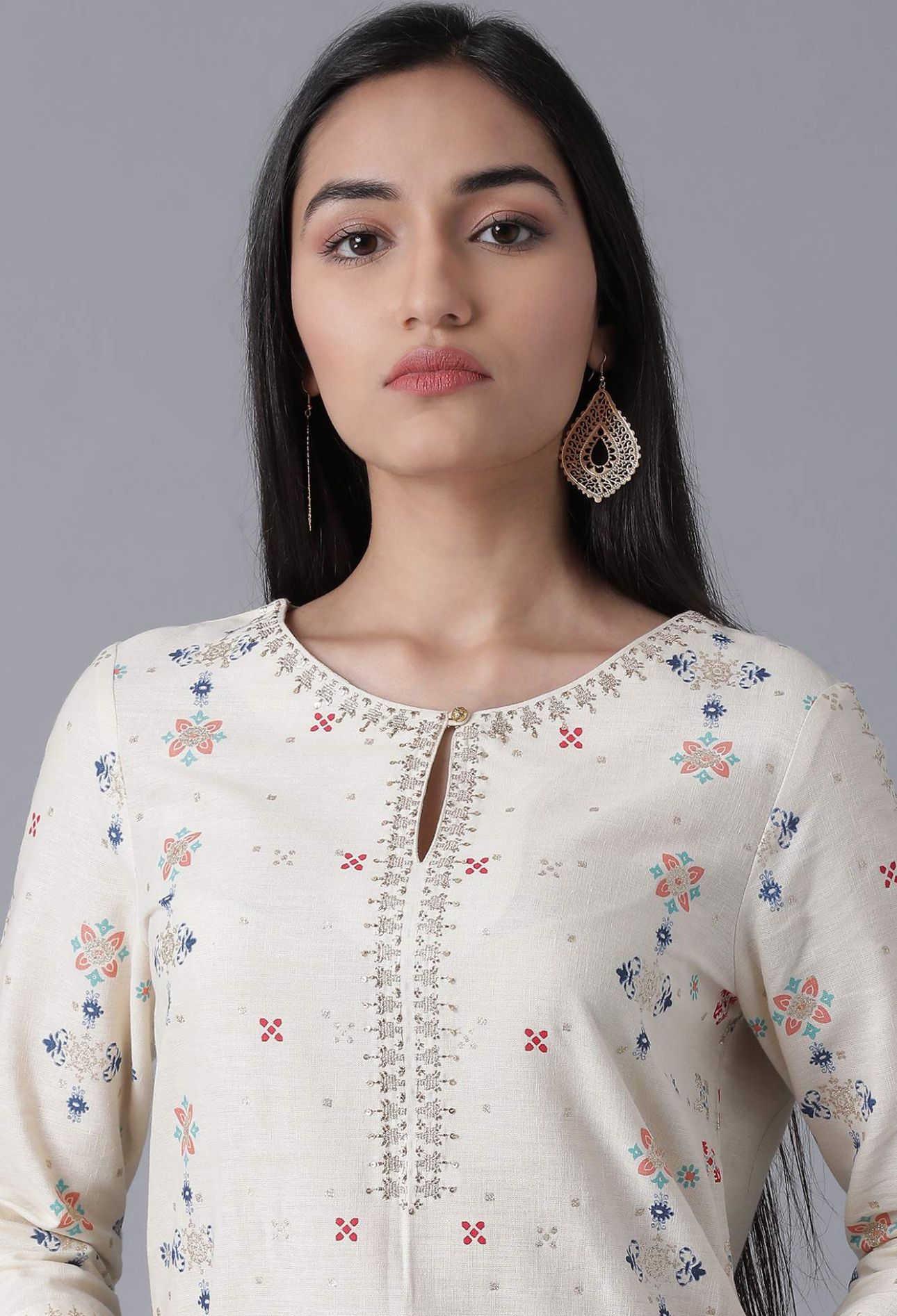 Ecru Straight kurta in Germany