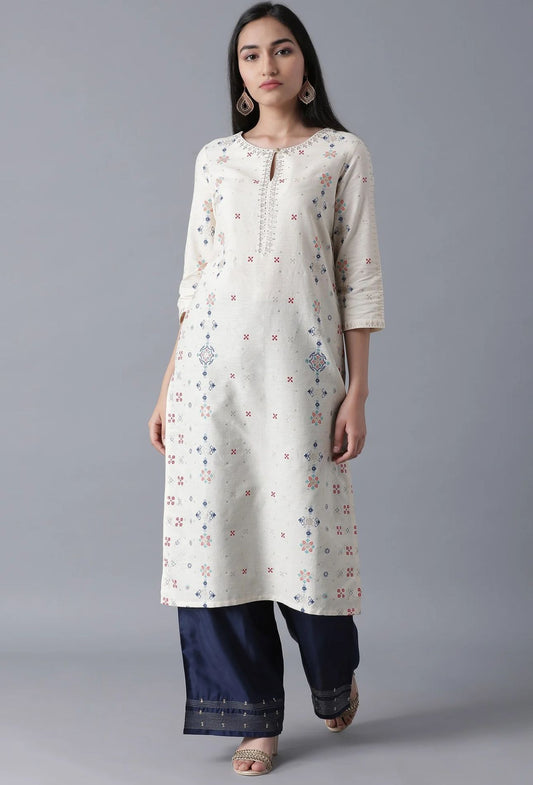Ecru Straight kurta in Germany