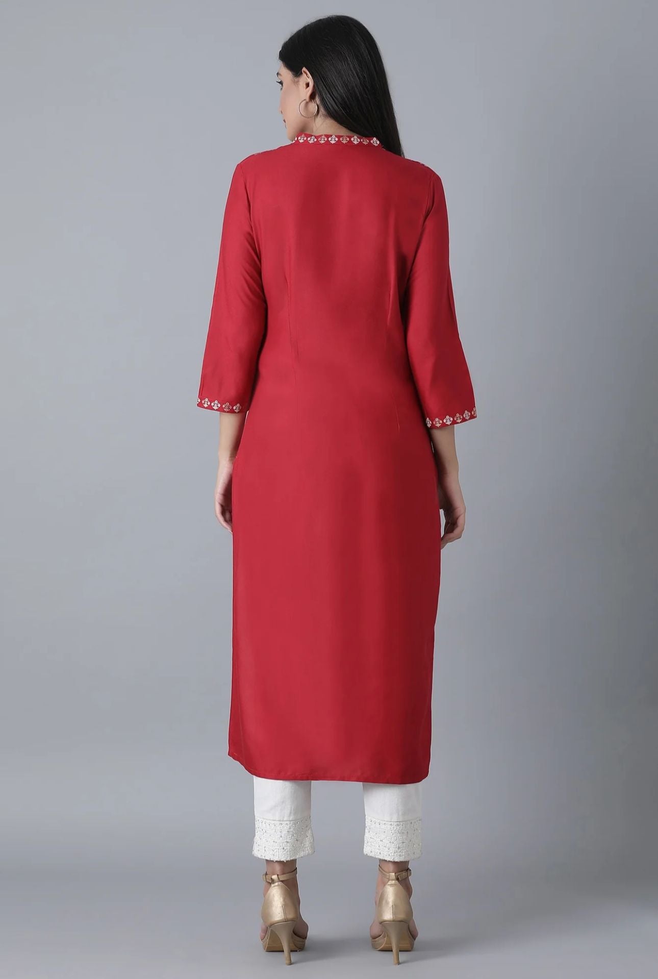 Maroon Printed Rayon kurta in Berlin
