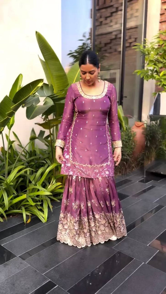 Twill Net With Heavy Embroidery Sequence Work in Germany