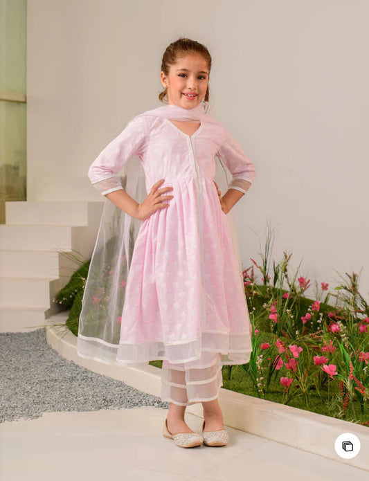 Pink printed Kurta with Palazzos with dupatta in Germany