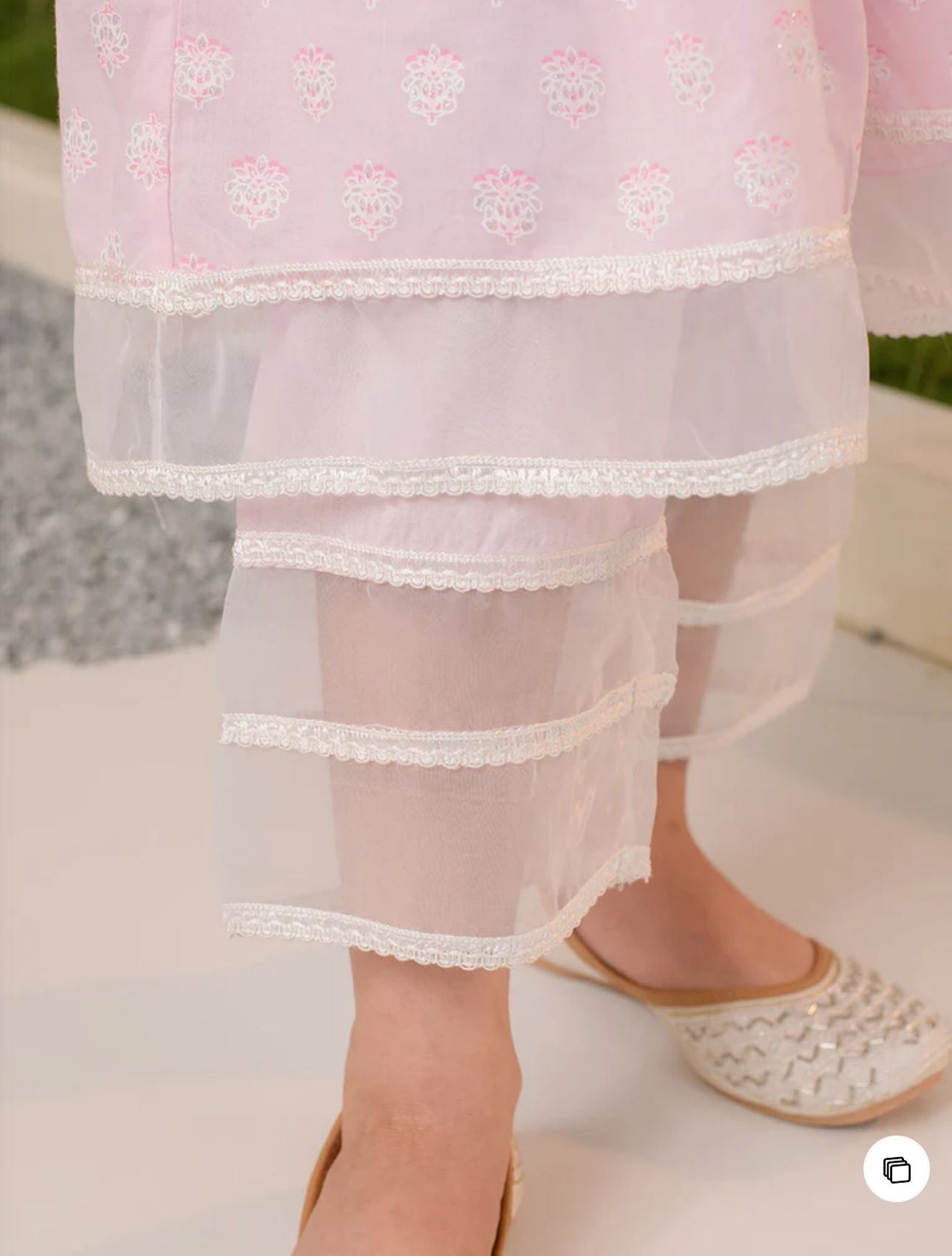 Pink printed Kurta with Palazzos with dupatta in Germany