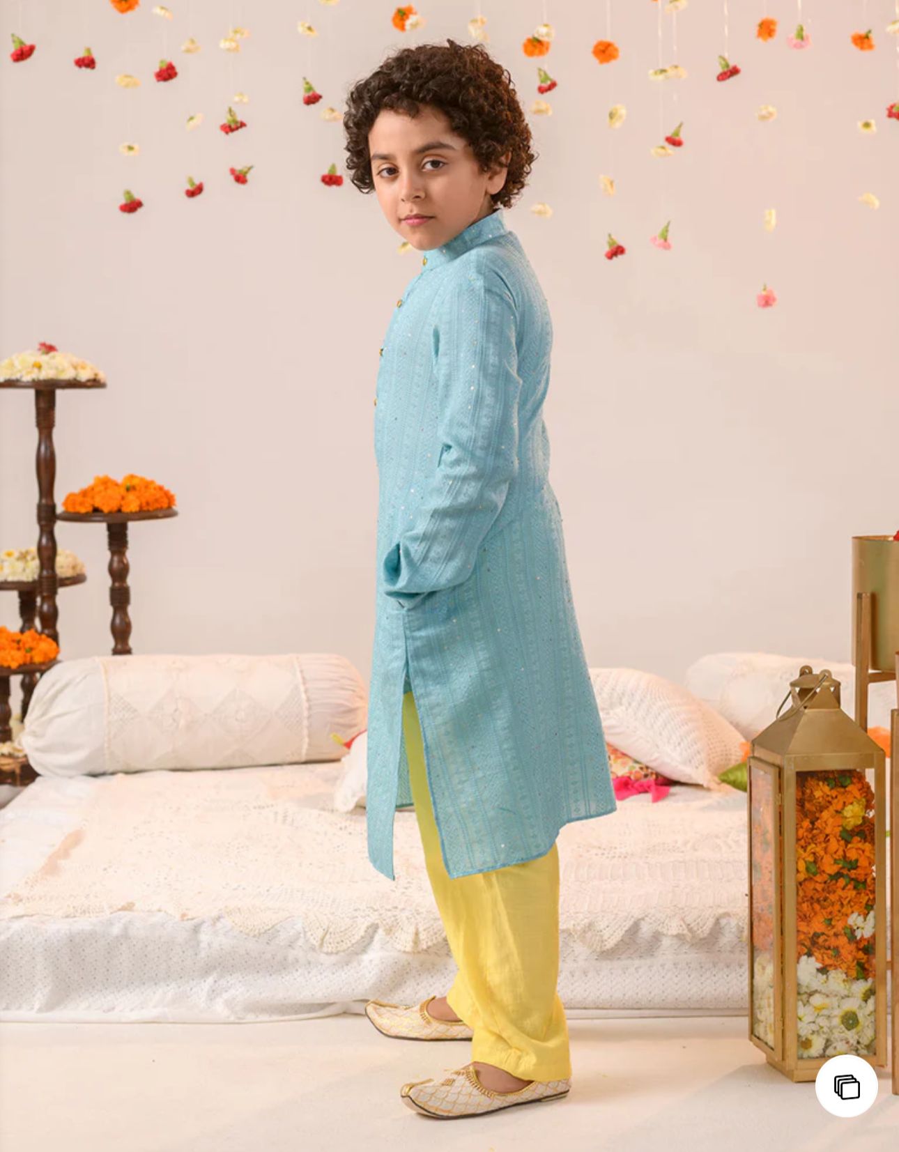 Boys Ethnic Motifs Printed Regular Pure Cotton Kurta With Pyjamas in Germany