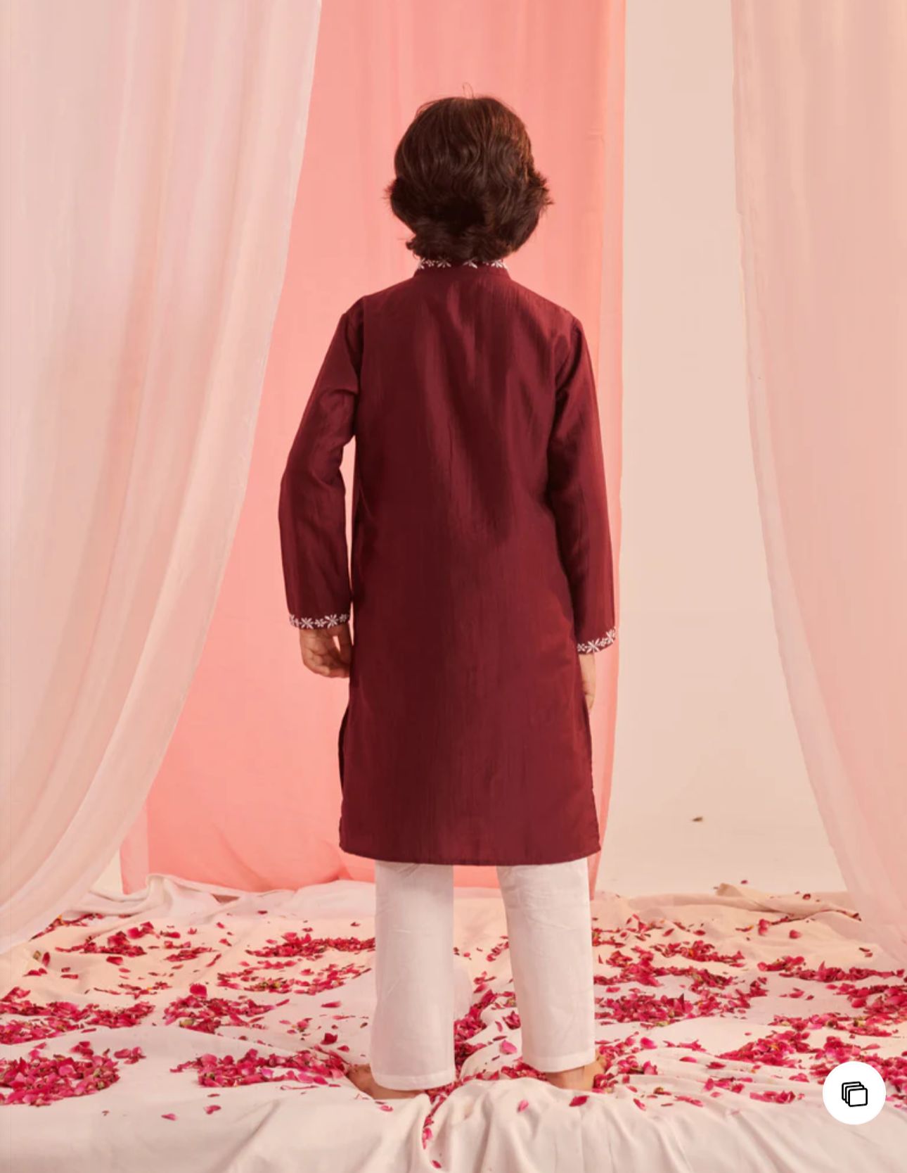 Boys Embroidered Regular Kurta with Pyjamas in Munich