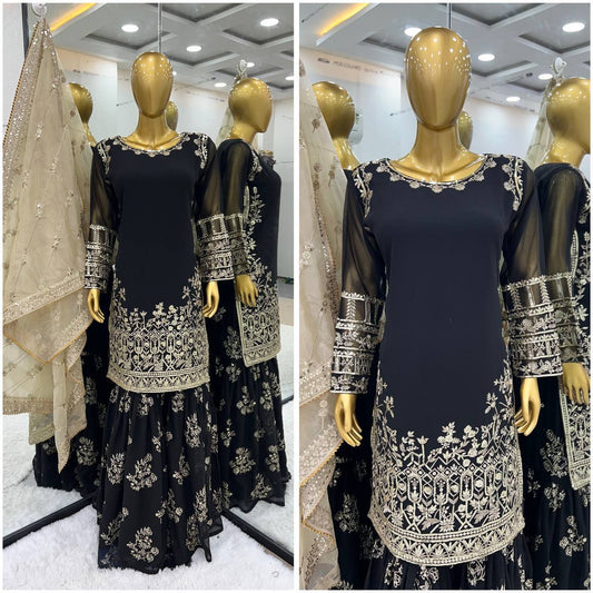 Heavy Faux Georgette With Embroidery Sequence Work Suits in Munich