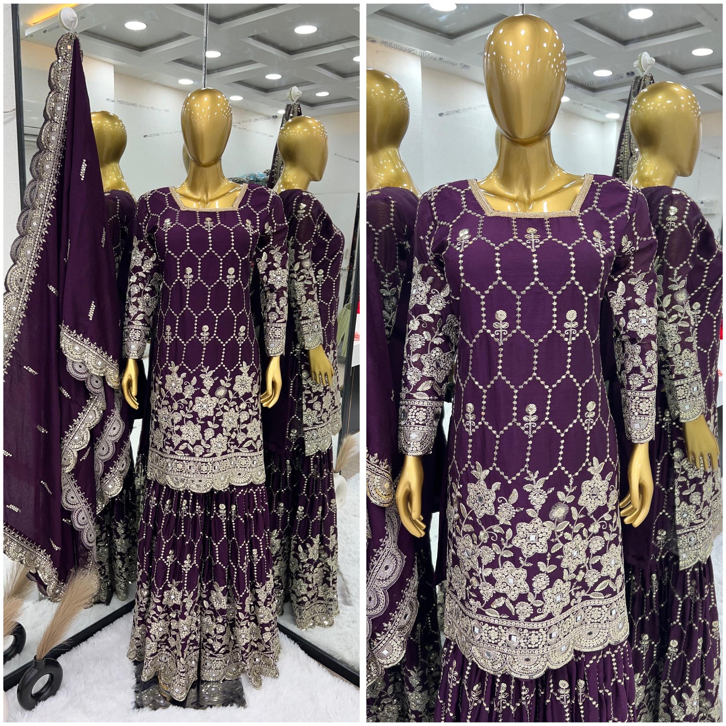 Pure Heavy Chinnon Silk Suit in Munich