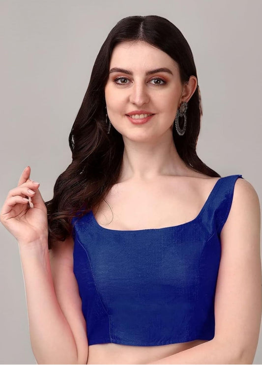 Women's Readymade Art Silk Sleeveless Saree Blouse in Germany