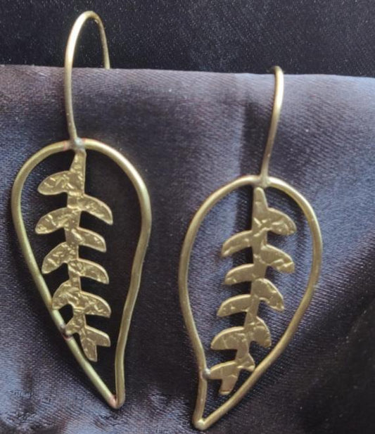 Handmade Brass Leaf Earcuff in Germany