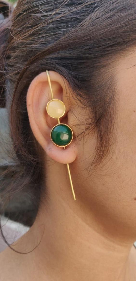 Brass Gold Plated Dangle Earrings in Berlin