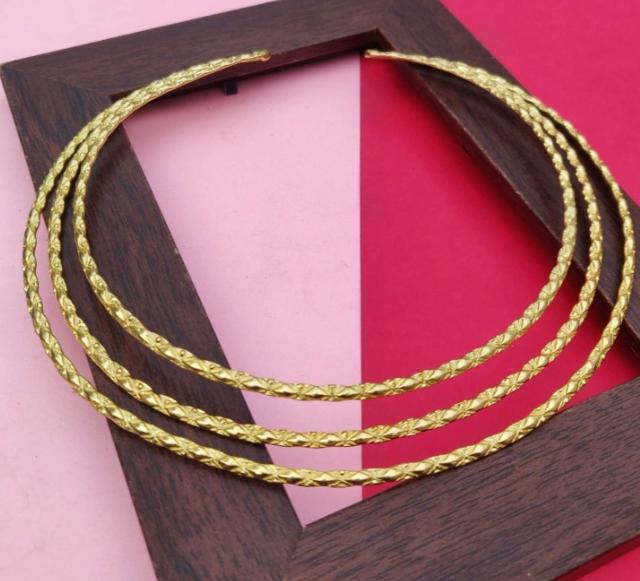 Handmade Brass Anti Tarnish Water Proof Adore Amala Hasli Choker Brass Necklace in Munich