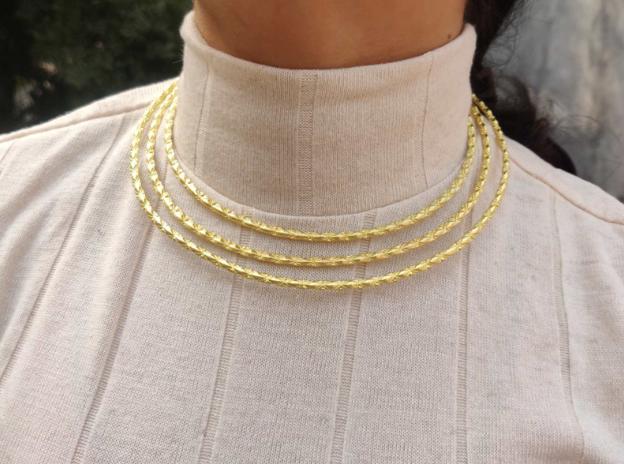 Handmade Brass Anti Tarnish Water Proof Adore Amala Hasli Choker Brass Necklace in Munich