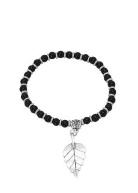 German silver Black Bead Silver Plated Designer Jhumki Charm Nazaria Bracelet  in Germany