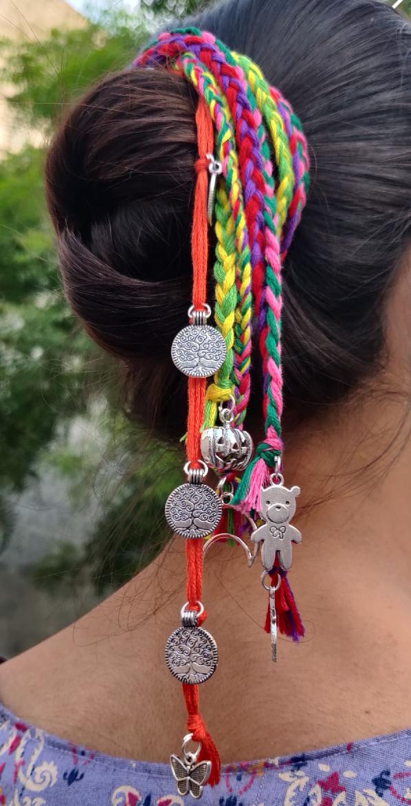Handmade Multi Color Multi Strands German Silver Charm Paranda in Germany