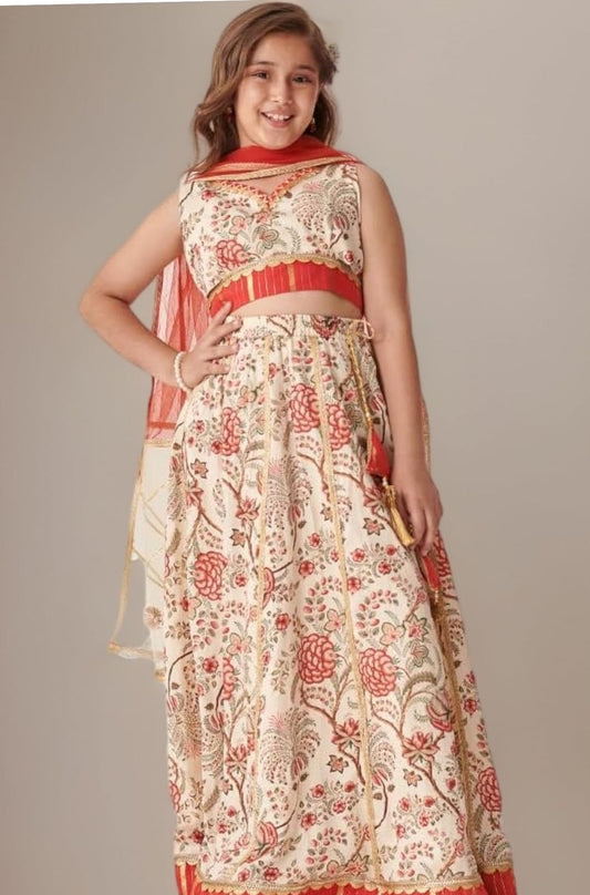 Girl's Cotton Blend Lehenga Choli Dupatta in Germany