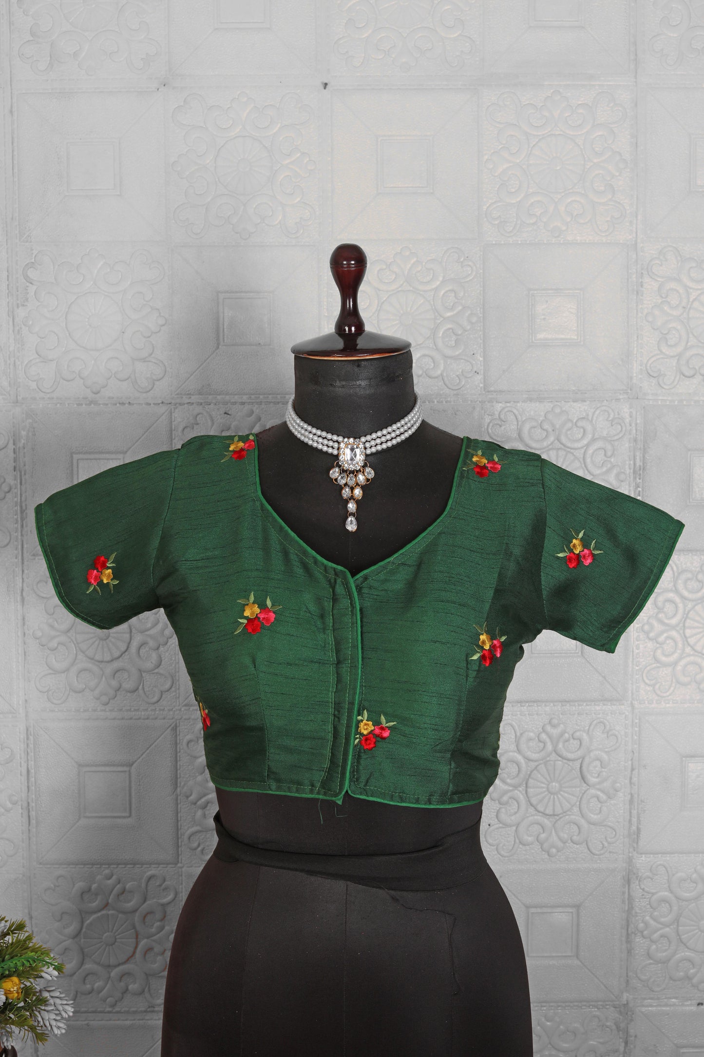 Chanderi Silk Saree with stitched blouse in Munich