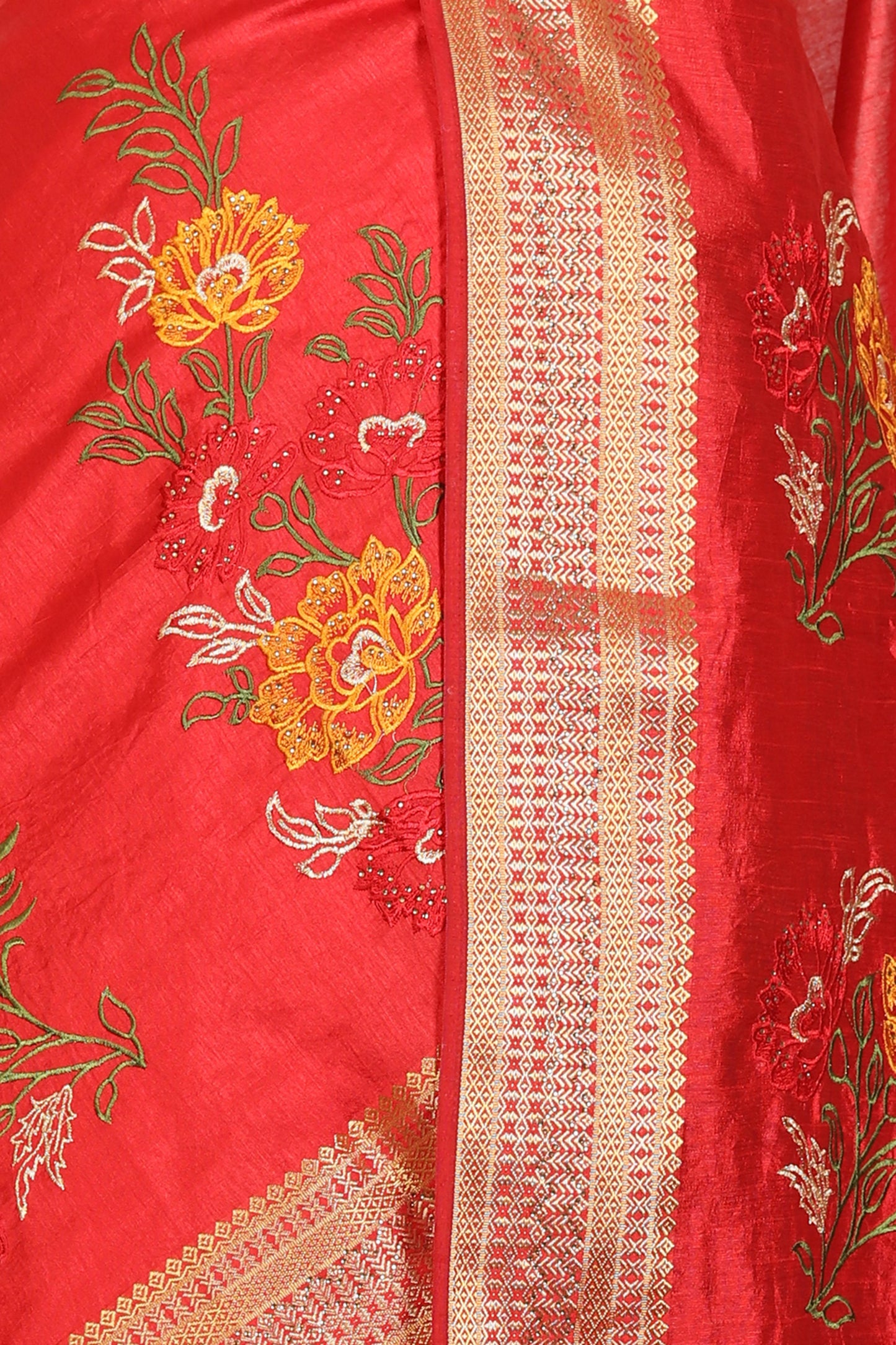 Chanderi Silk Saree with stitched blouse in Germany