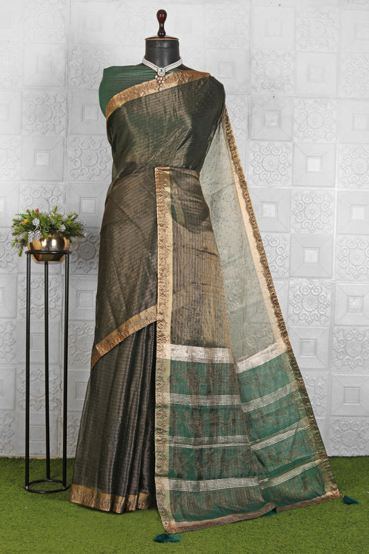Chanderi Silk Saree with stitched blouse in Germany