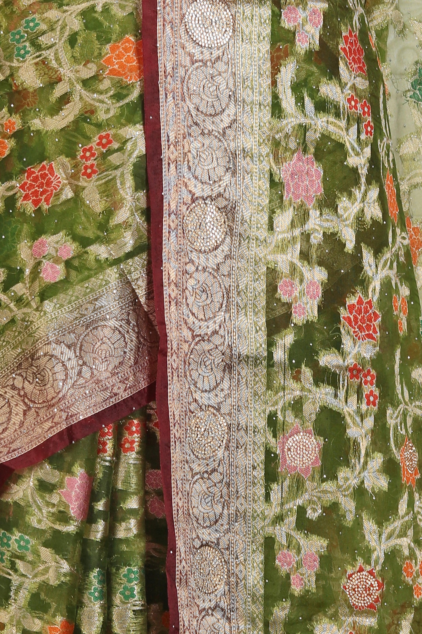 Chanderi Silk Saree with stitched blouse in Germany