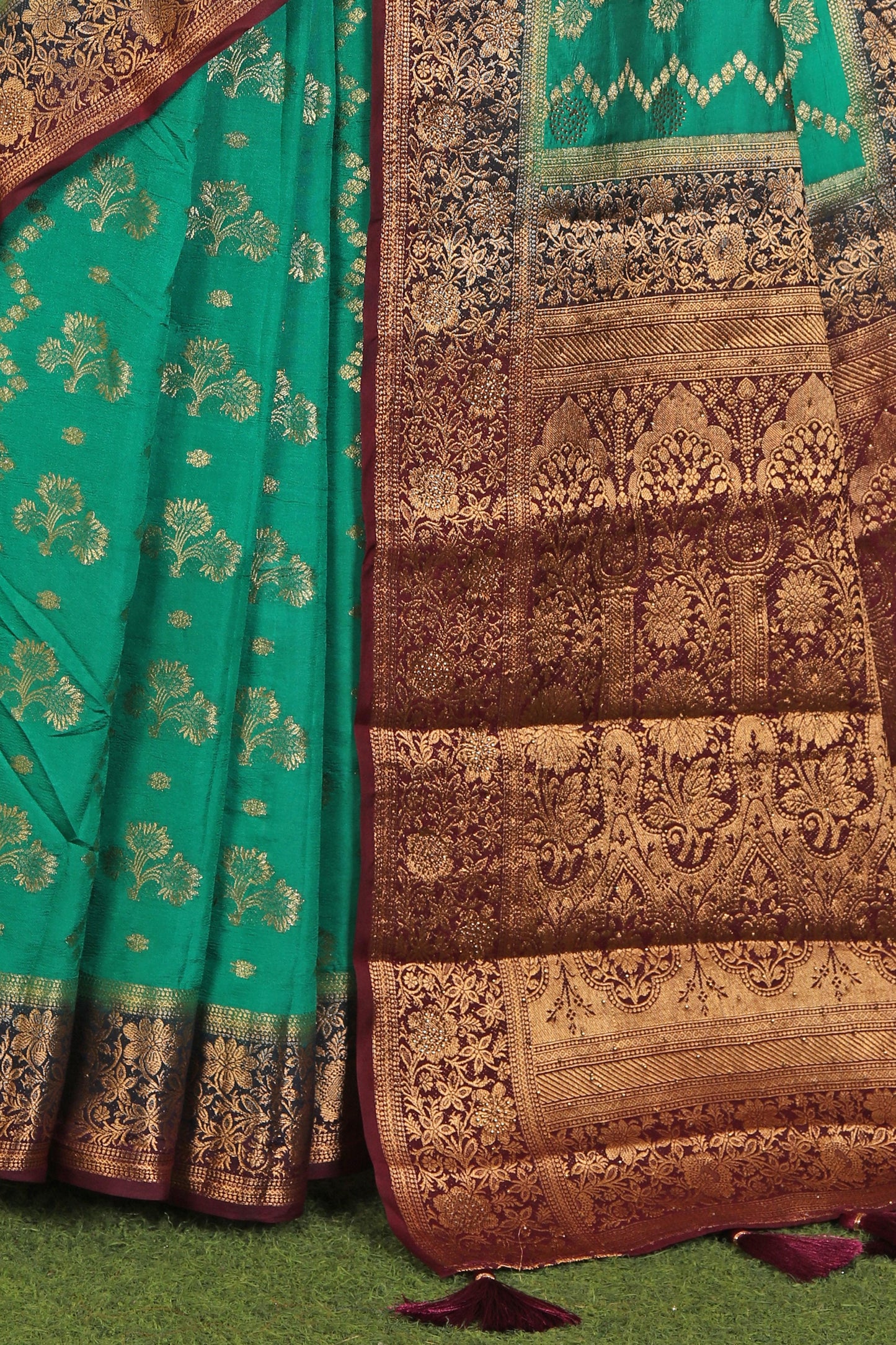 Chanderi Silk Saree with stitched blouse in Germany