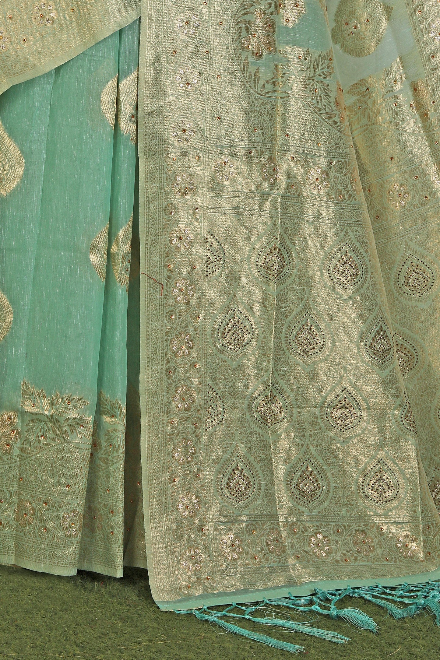 Chanderi Silk Saree with stitched blouse in Germany