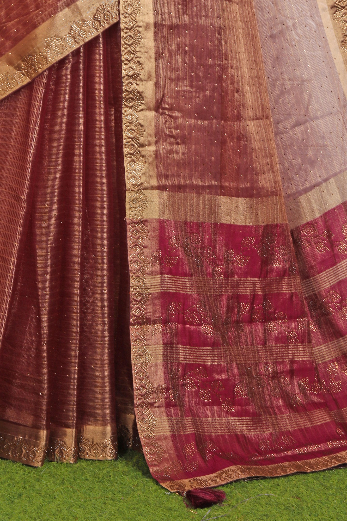 Chanderi Silk Saree with stitched blouse in Germany