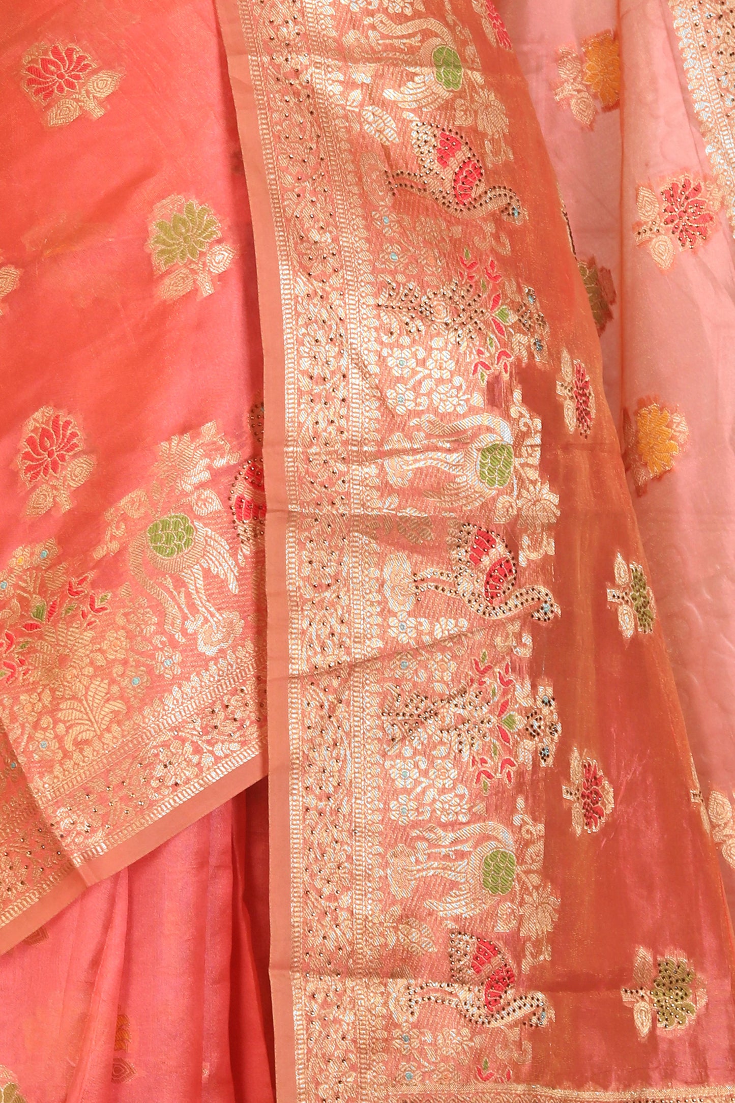 Chanderi Silk Saree with stitched blouse in Germany