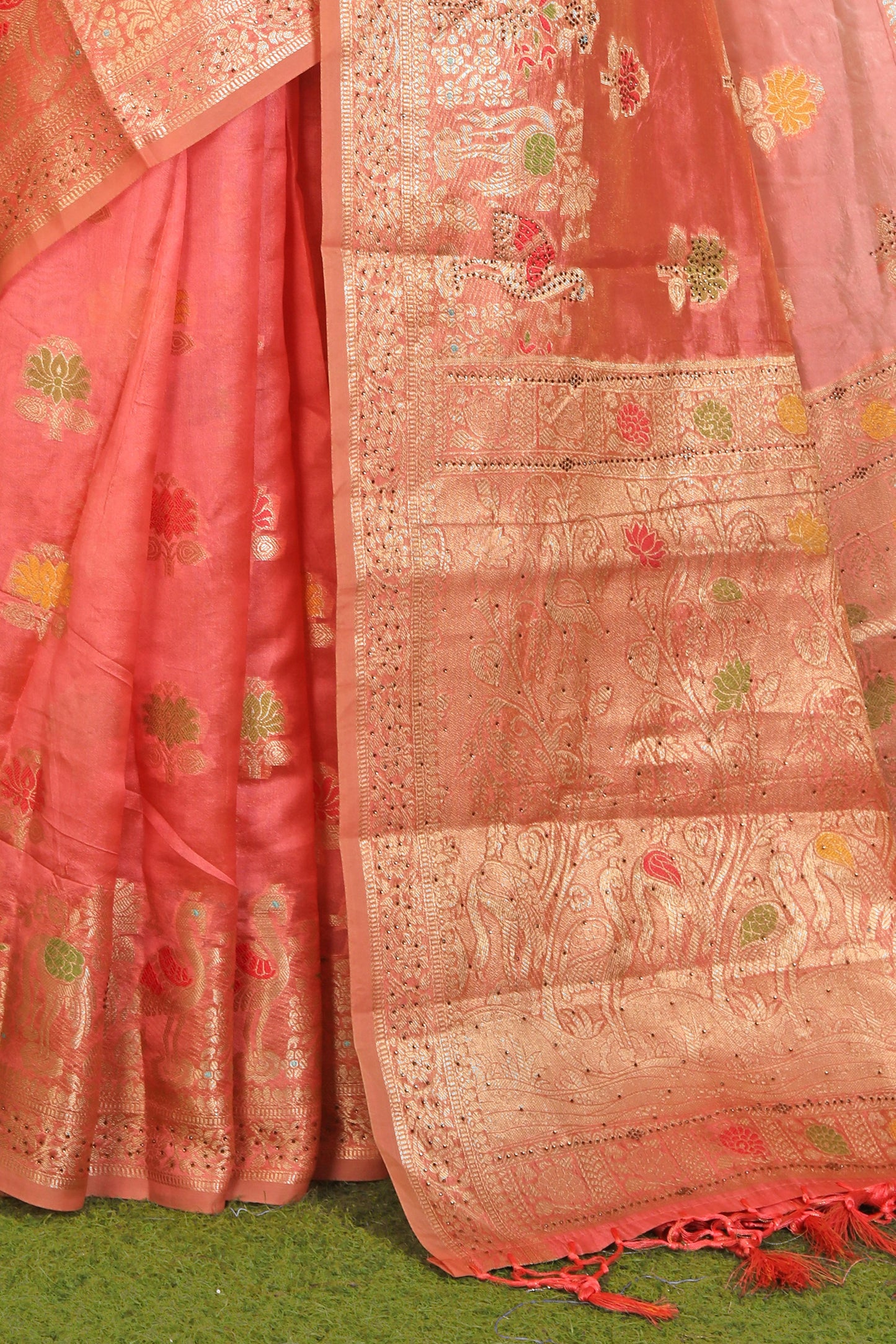 Chanderi Silk Saree with stitched blouse in Germany