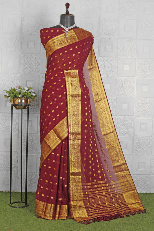 Chanderi Silk Saree with stitched blouse in Germany