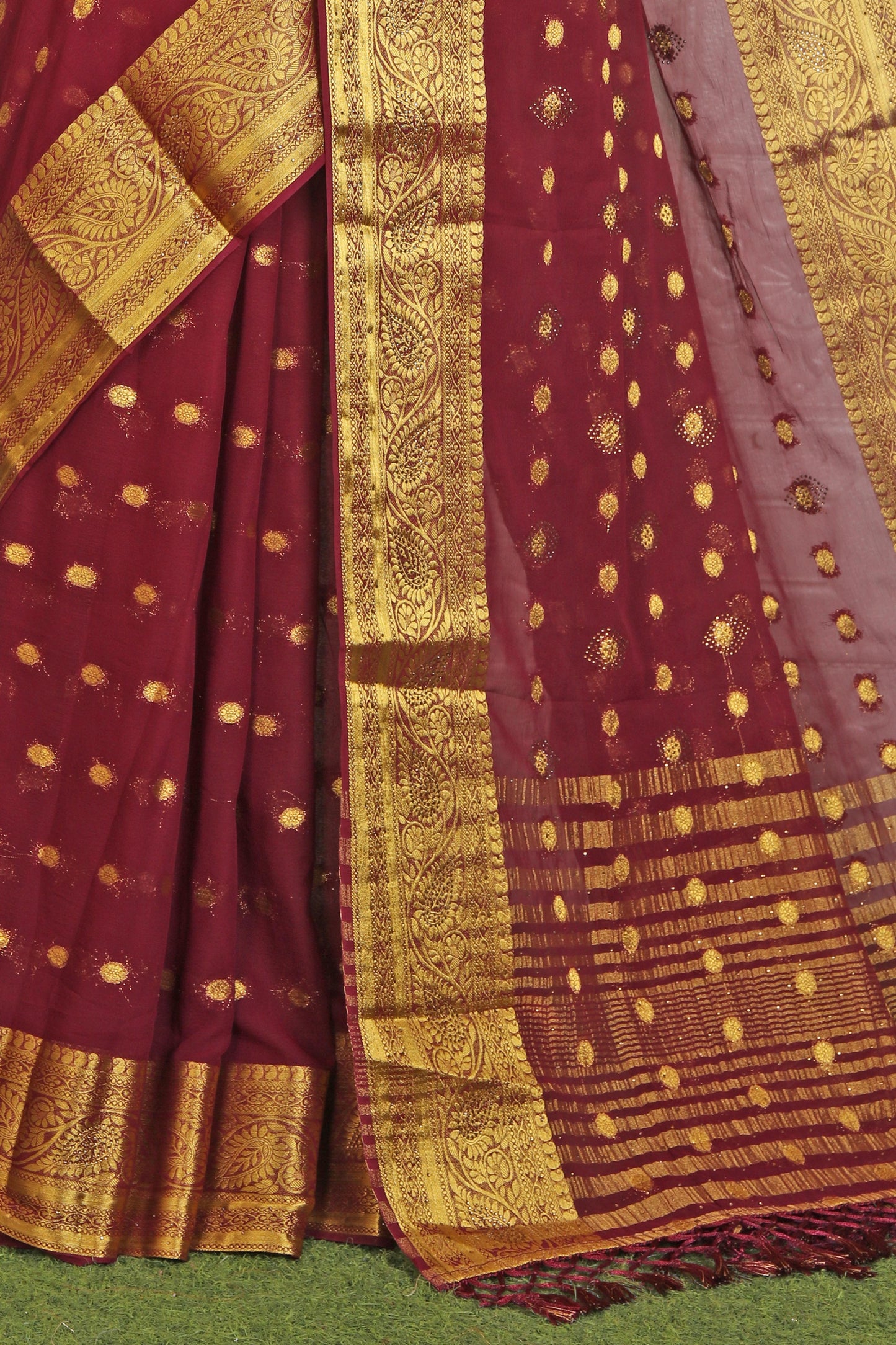 Chanderi Silk Saree with stitched blouse in Germany