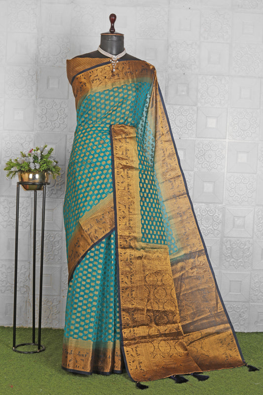 Chanderi Silk Saree with stitched blouse in Germany