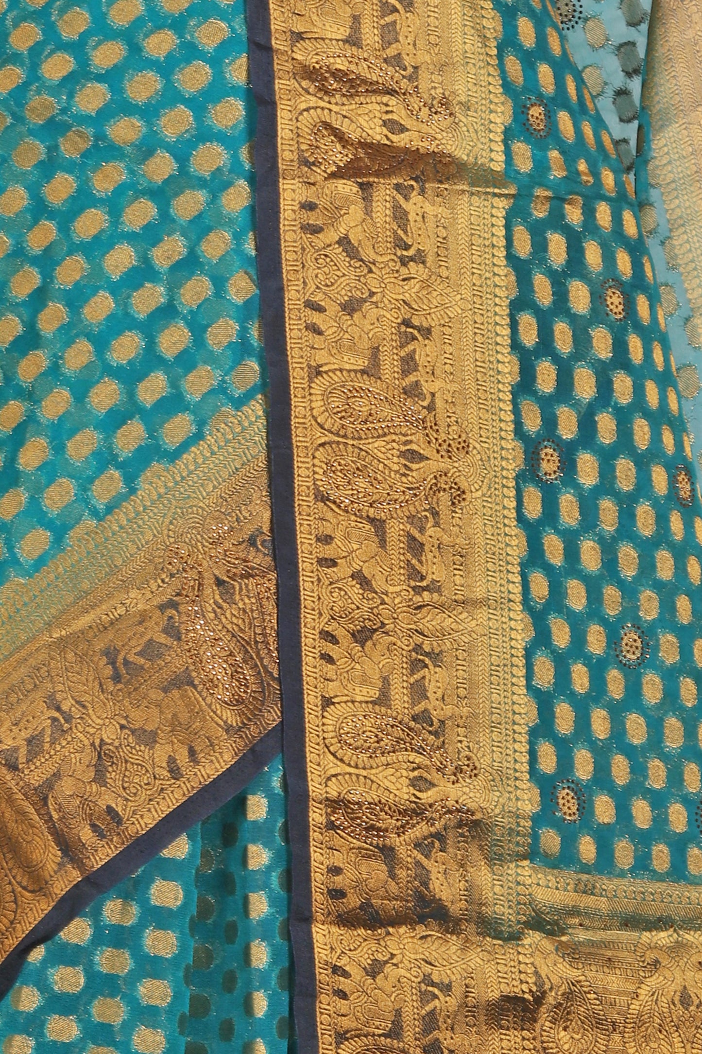 Chanderi Silk Saree with stitched blouse in Germany
