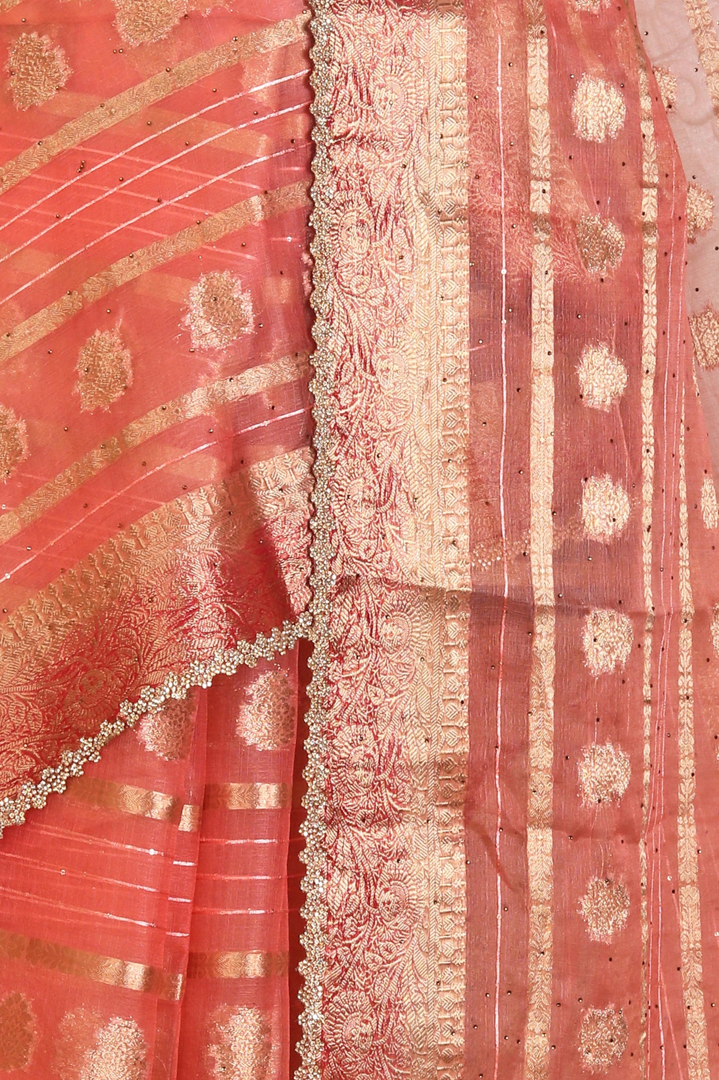 Chanderi Silk Saree with stitched blouse in Germany