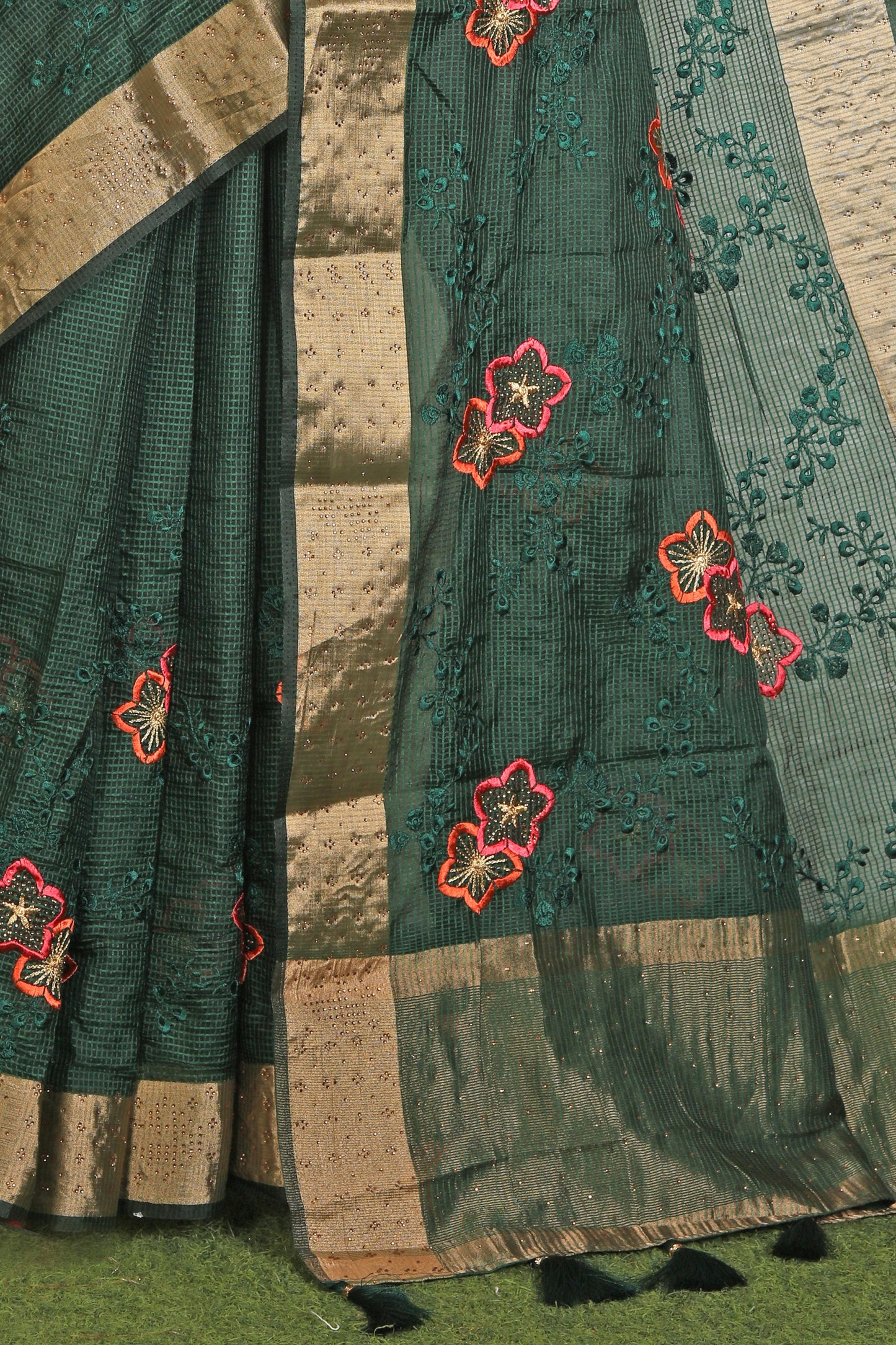 Chanderi Silk Saree with stitched blouse in Germany