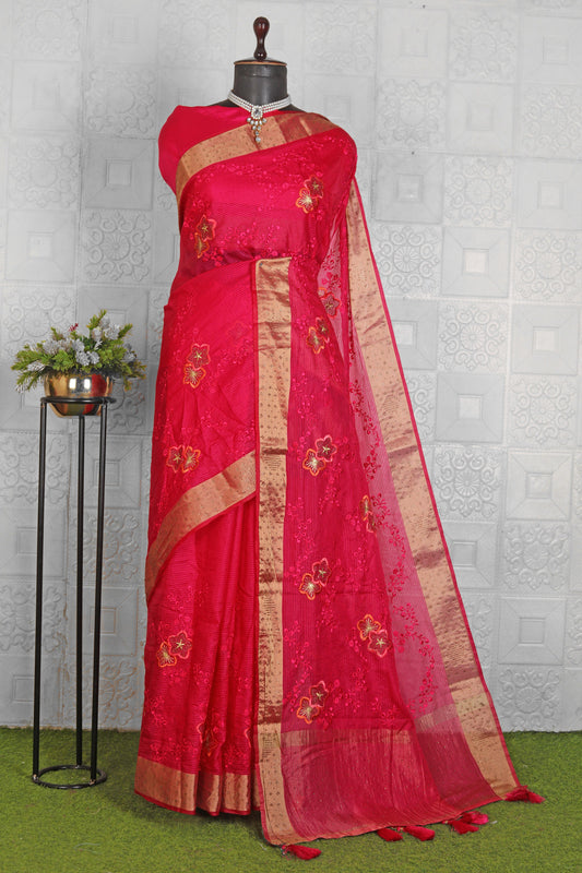 Beautiful Chanderi Silk Saree in Munich