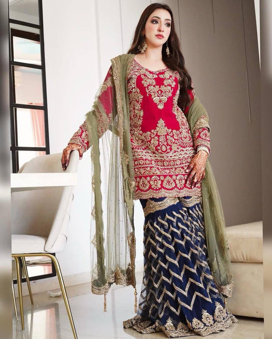Party Wear Look Top-Plazzo and Dupatta in Germany