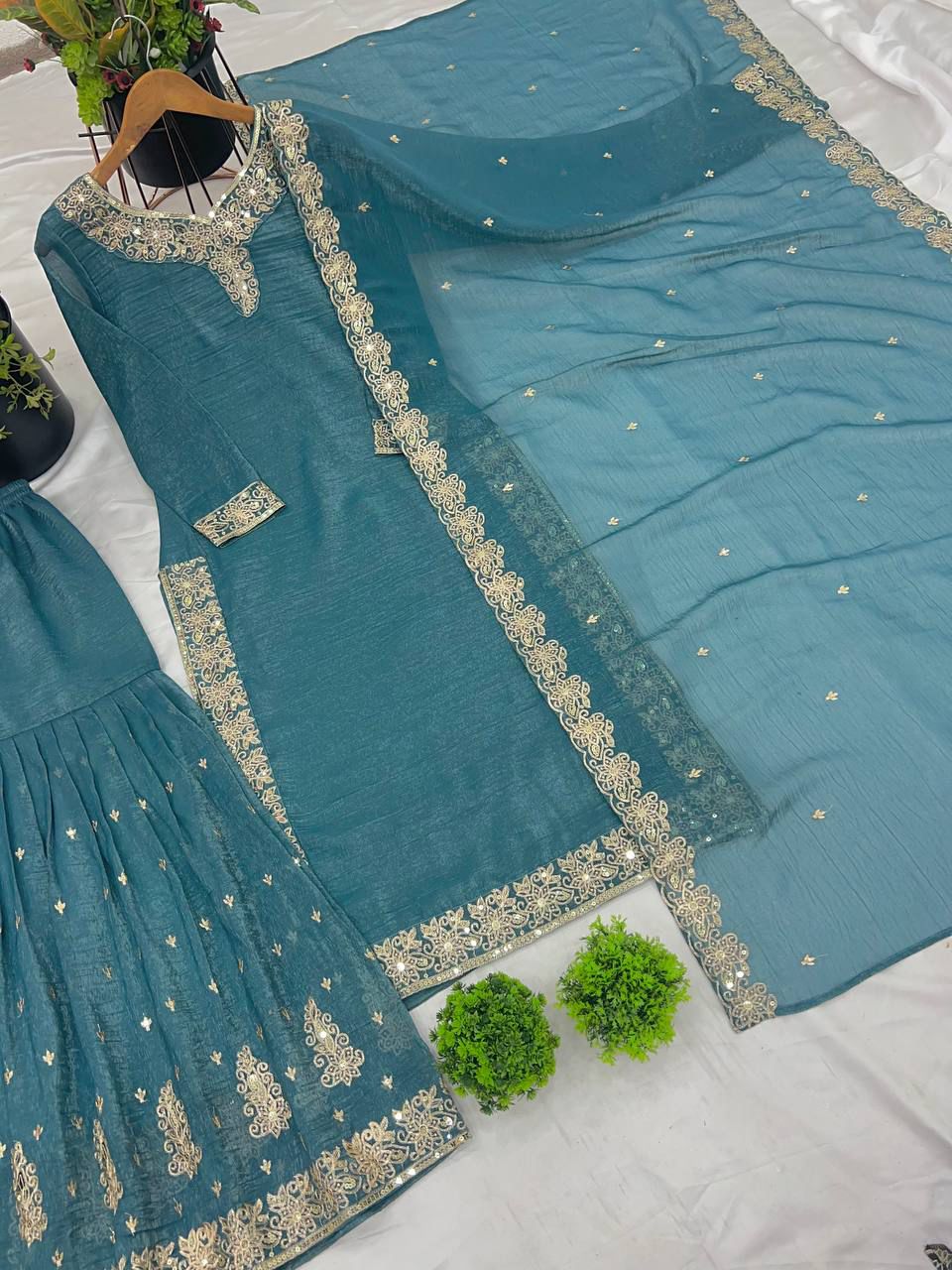 Party Wear Look Top-Dupatta and Fully Stiched Bottom in Berlin