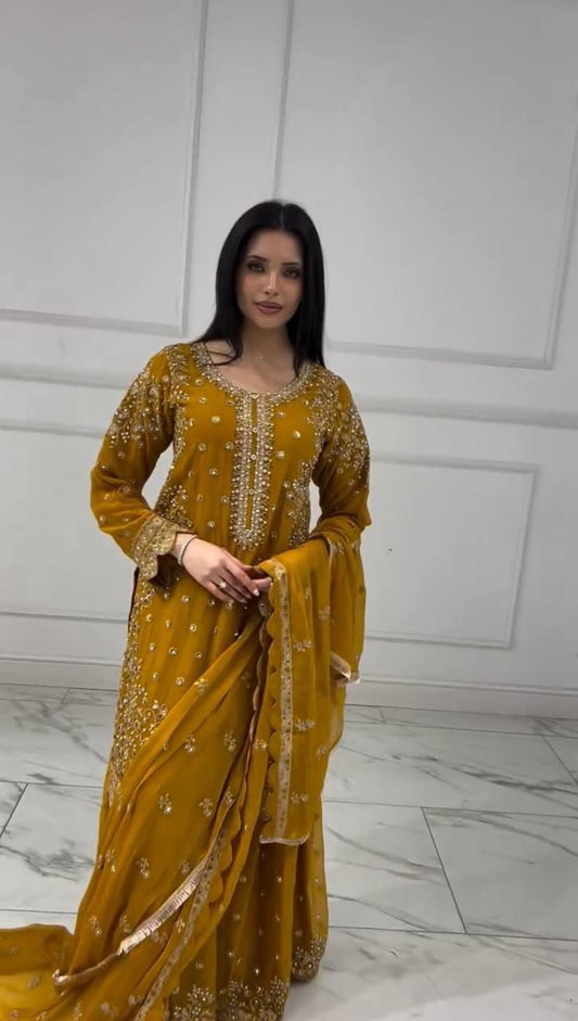 New Premium Quality With Embroidery Sequence Worked Suit in Germany