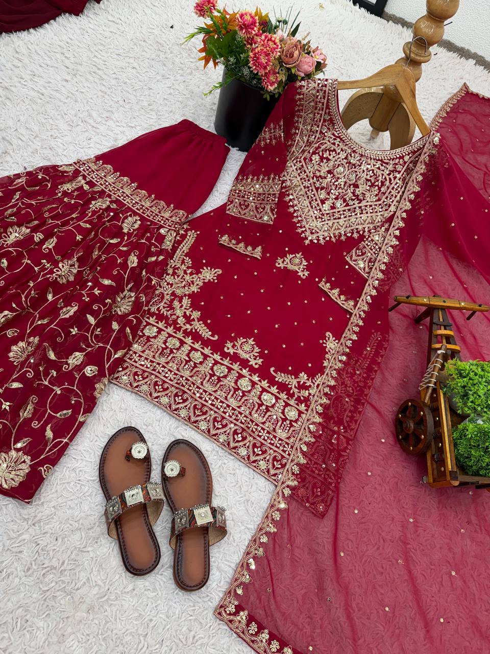 Elegant Embroidered Sequence Work Beautiful Designer Set in Germany