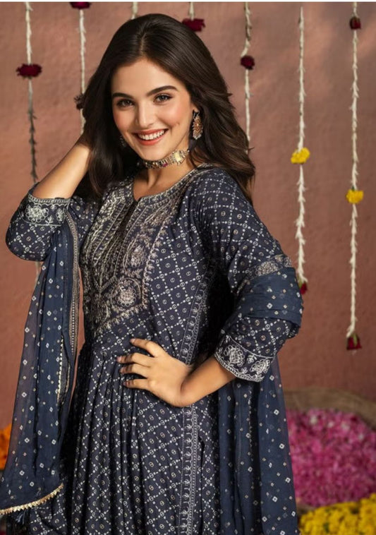 Women's Viscose Rayon Flared Fit Kurta Set in Berlin