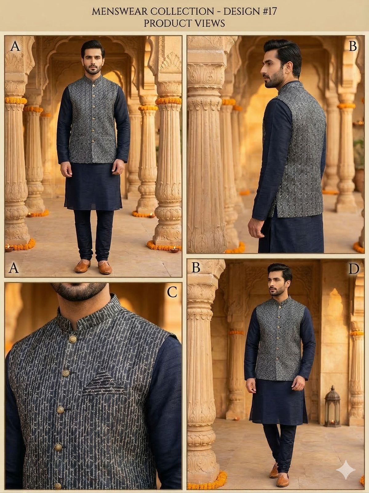 Kurta Payjama With Jacket Jacquard Work Banarasi Silk in Germany