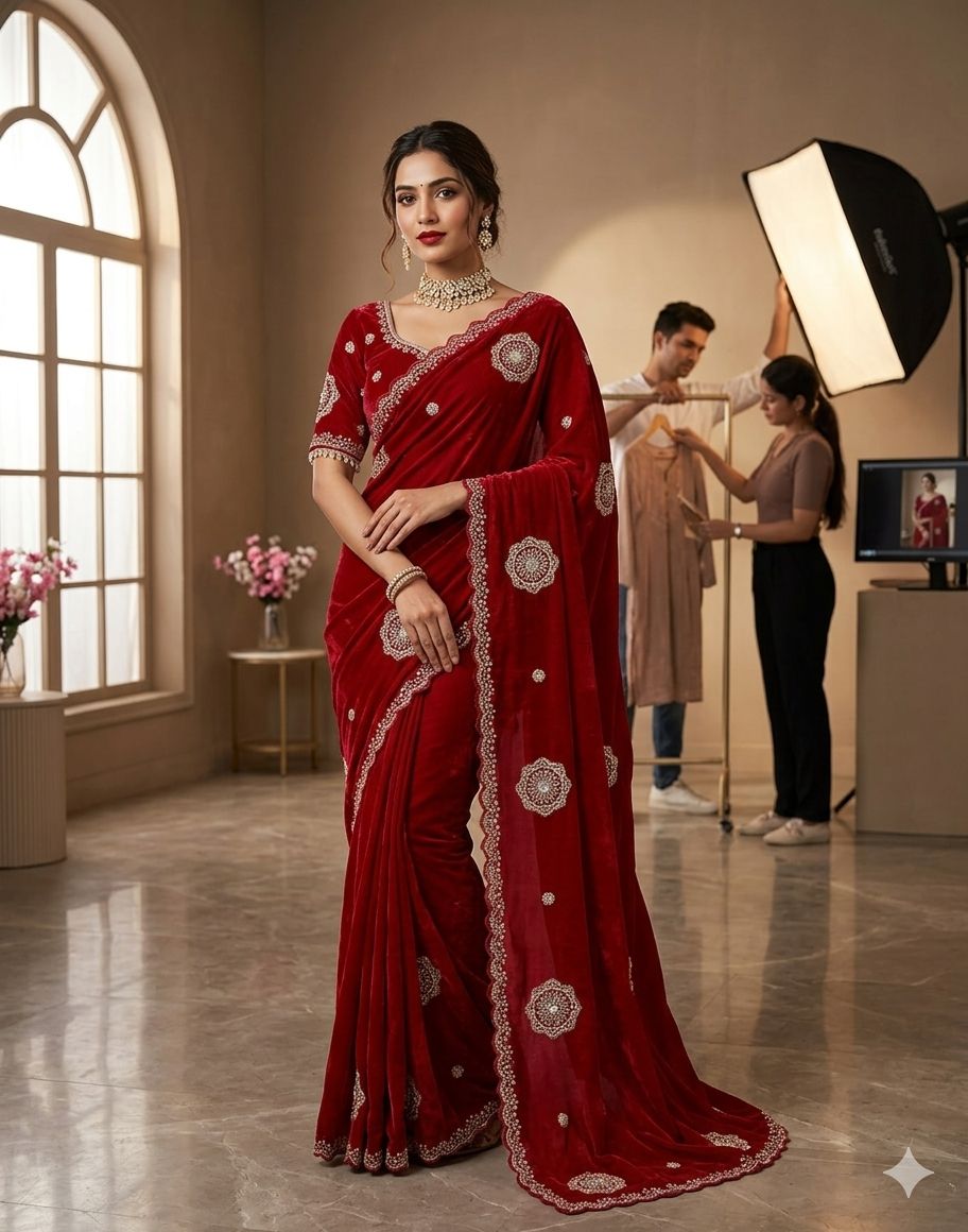 Bollywood Designer Fandy Satin Saree for Women | Festive & Party Wear in Germany