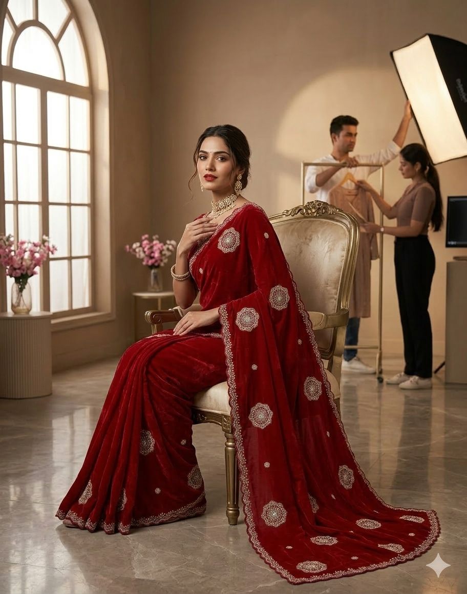 Bollywood Designer Fandy Satin Saree for Women | Festive & Party Wear in Germany