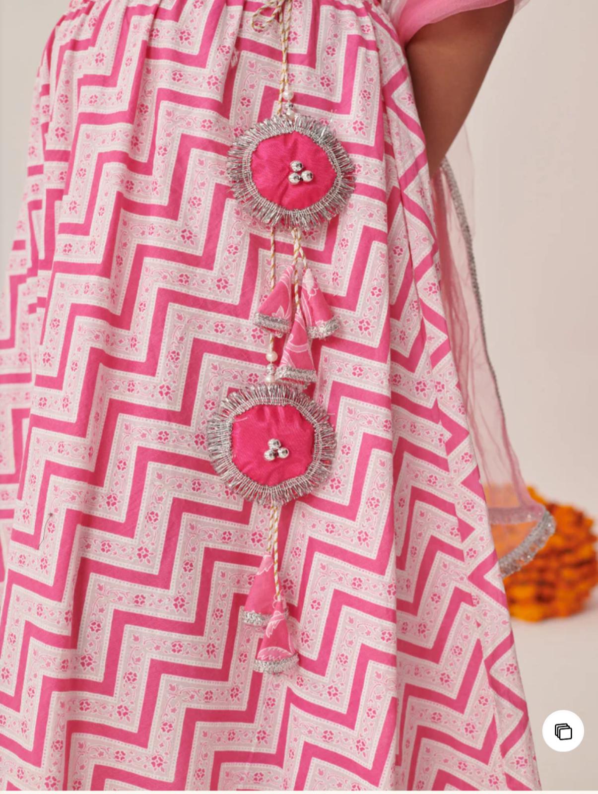 Girls Printed Ready To Wear Lehenga Blouse With Dupatta in Germany