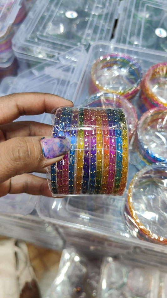 Multi Attractive glossy transparent crystal glass bangles in Germany
