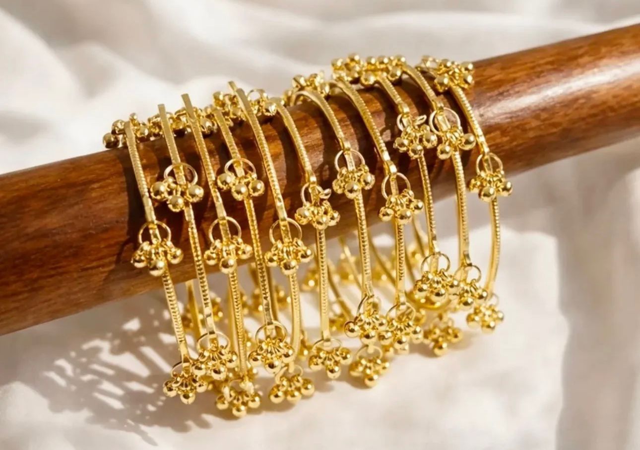 Golden Kashmiri bangles in Germany