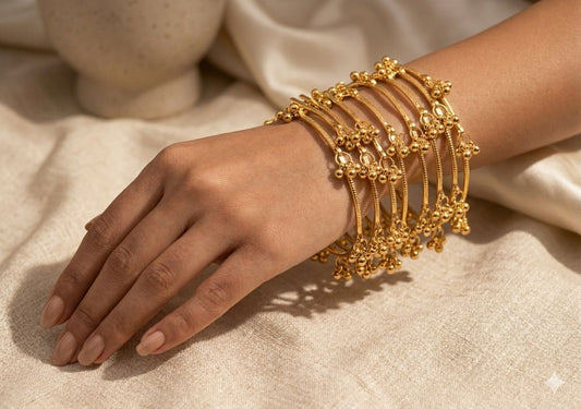 Golden Kashmiri bangles in Germany