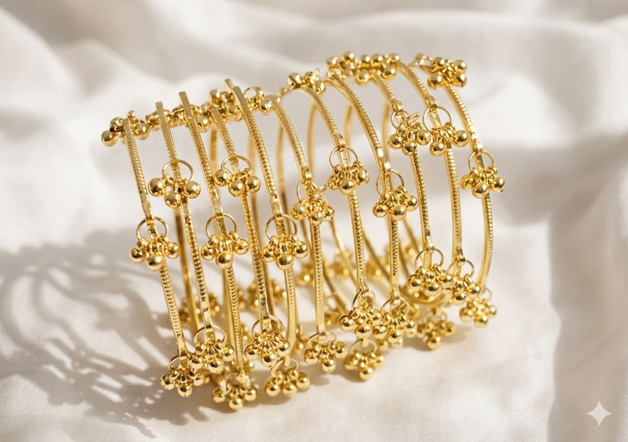 Golden Kashmiri bangles in Germany